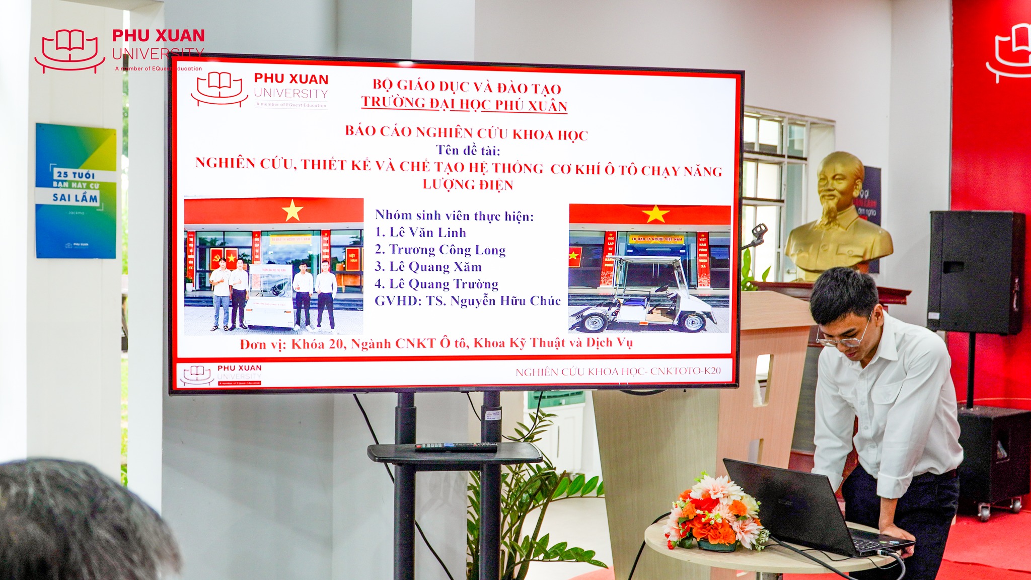 Sản phẩm do chính các bạn sinh viên ngành công nghệ kỹ thuật ô tô trường Đại học Phú Xuân chế tạo